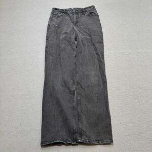 Y2K Hollister Dad Jeans Women's 8R/29 Black Faded Denim Ultra High-Rise Relaxed